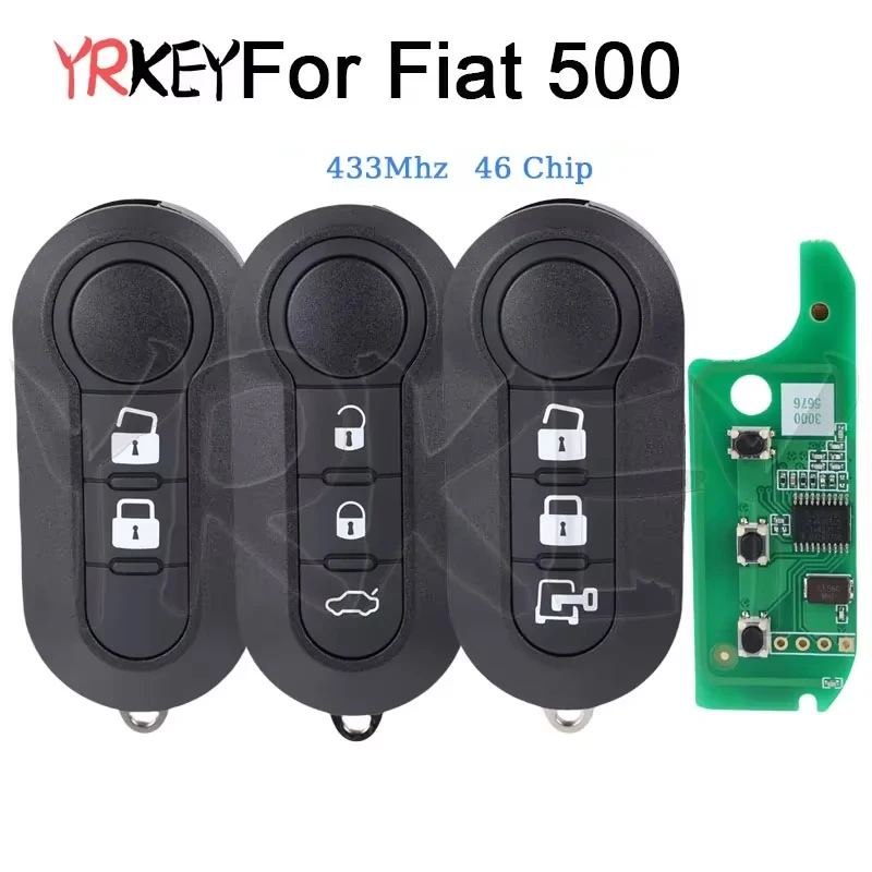 

Remote Car Key Fob For Fiat 500 Punto Bravo Ducato MPV Doblo Qubo Grande For Citroen Jumper For Peugeot Boxer 433.92 ID46