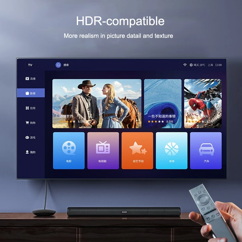 SAMZHE 90/270 Grad Winkel HDMI-Kabel 4K/60Hz HDMI-kompatibles 2.0-Kabel Video-Audio-HDMI-Kabel für RTX 3080 PS4 Xbox – Detail 6