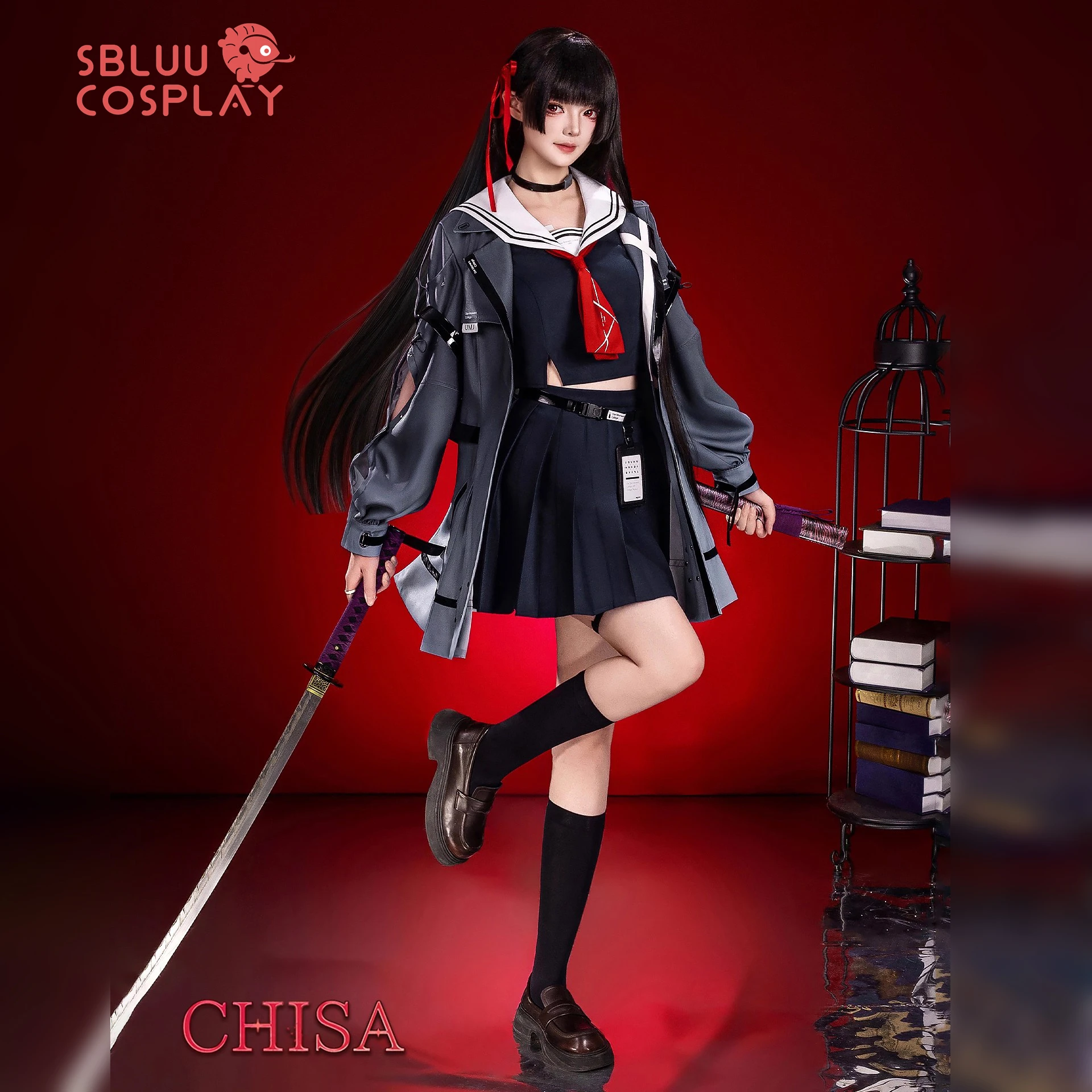 

SBluuCosplay Wuthering Waves Chixia Chisa Cosplay Costume R Quality Women JK Uniform Skirt Halloween Carnival Party Suit
