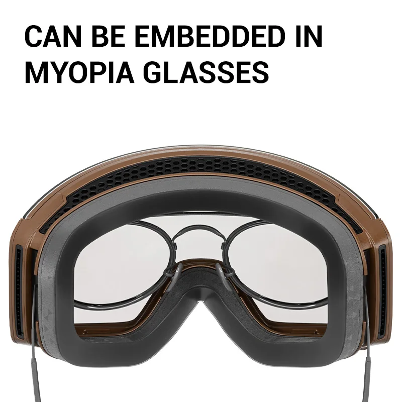 KAPVOE Photochromic Ski Goggles Double Layers Lens Anti-fog UV400 Big Ski Glasses Winter Skiing Snowboard Men Women Snow Goggles