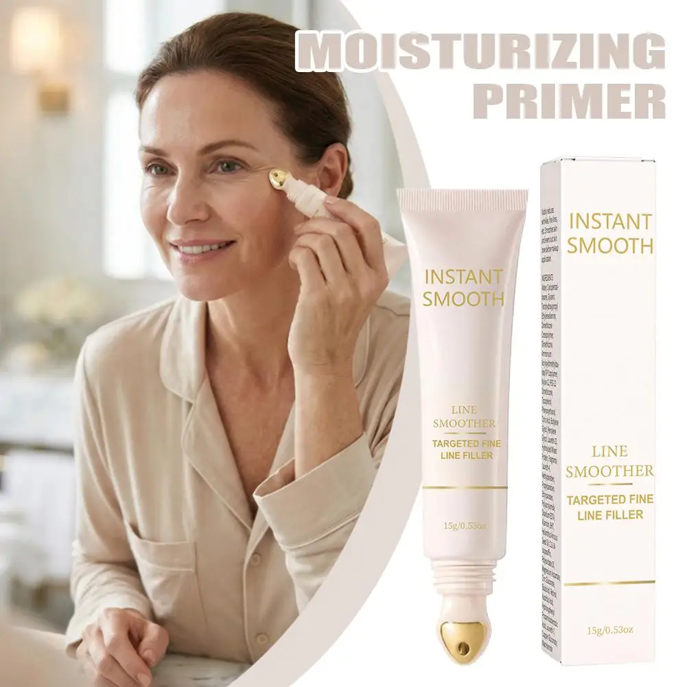 Rollerball Fine Line Smoother Filler Primer Pore Eraser Anti-Wrinkle Smoothing Moisturizing Softening Lightweight Daily Makeup