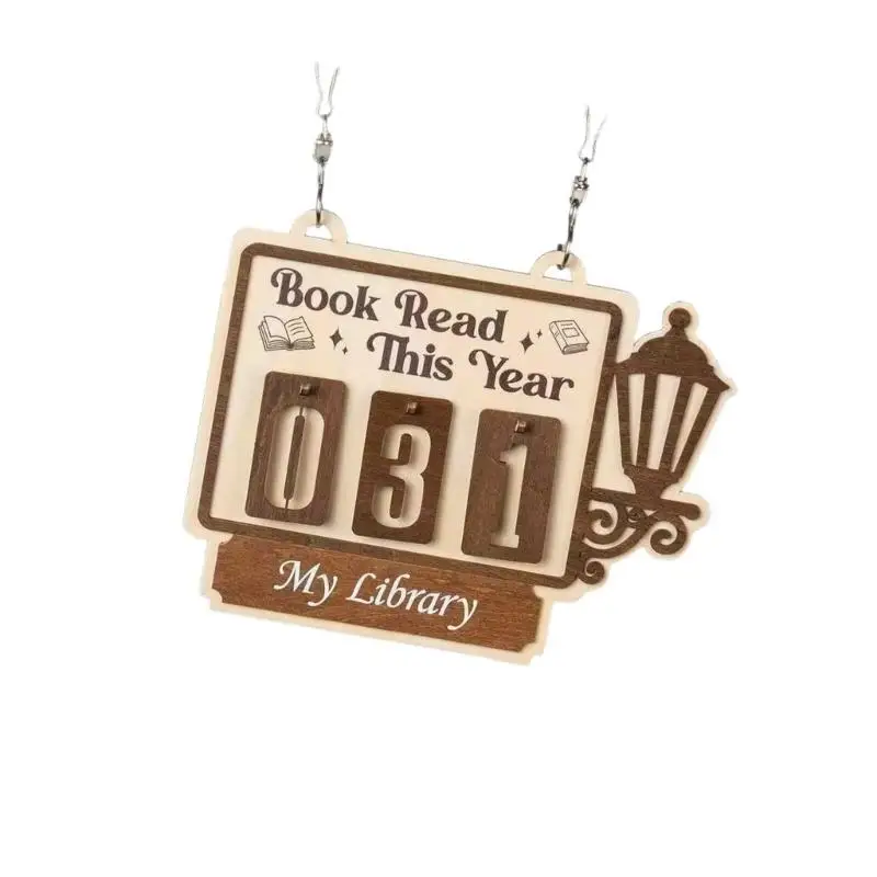 E8BD Classroom Decorative Hanging Bookshelf Reading Tracking Board Book Corner Counter Sign Decors For Literature Fan
