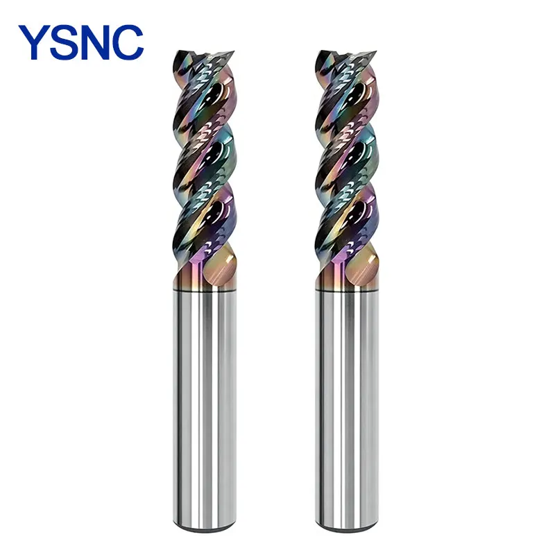 CNC Machining Tools for Aluminum U-Shaped Groove Flat End Mill 1.0-20mm Tungsten Steel Carbide DLC Coating Milling Cutter