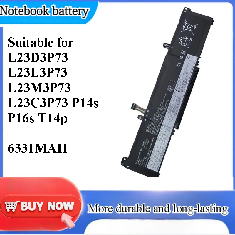 for L23D3P73 L23L3P73 L23M3P73 L23C3P73 Battery for ThinkPad P14s P16s T14p Laptop Replacement Rechargeable Li-ion