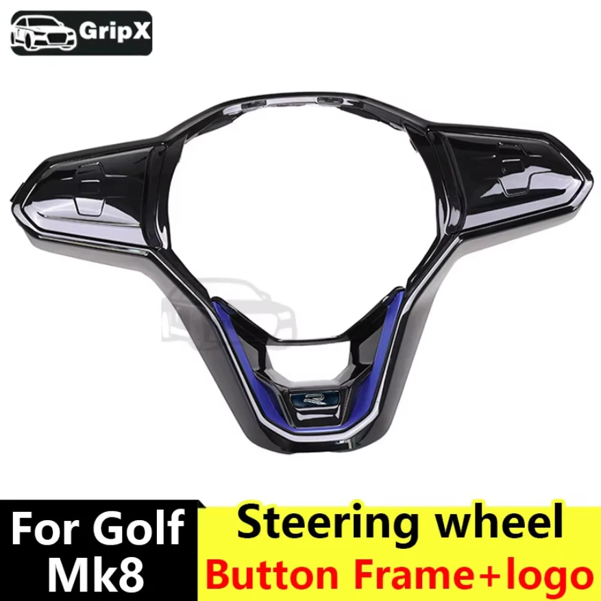 

Golf 8 Golf MK8 GOLF 8 R Steering Wheel Trim Frame Blue，Steering wheel frame suitable equipped with multifunctional buttons