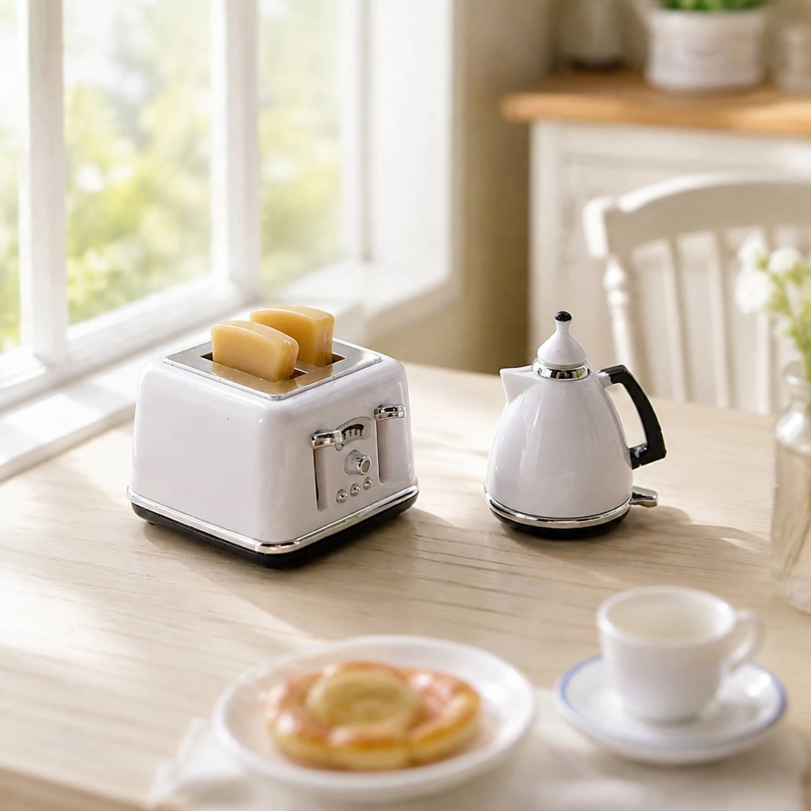 Plastic Dollhouse Kitchen Appliance Model Decorative Miniature Scene Decoration Prop Dollhouse Furniture Accessory Compact