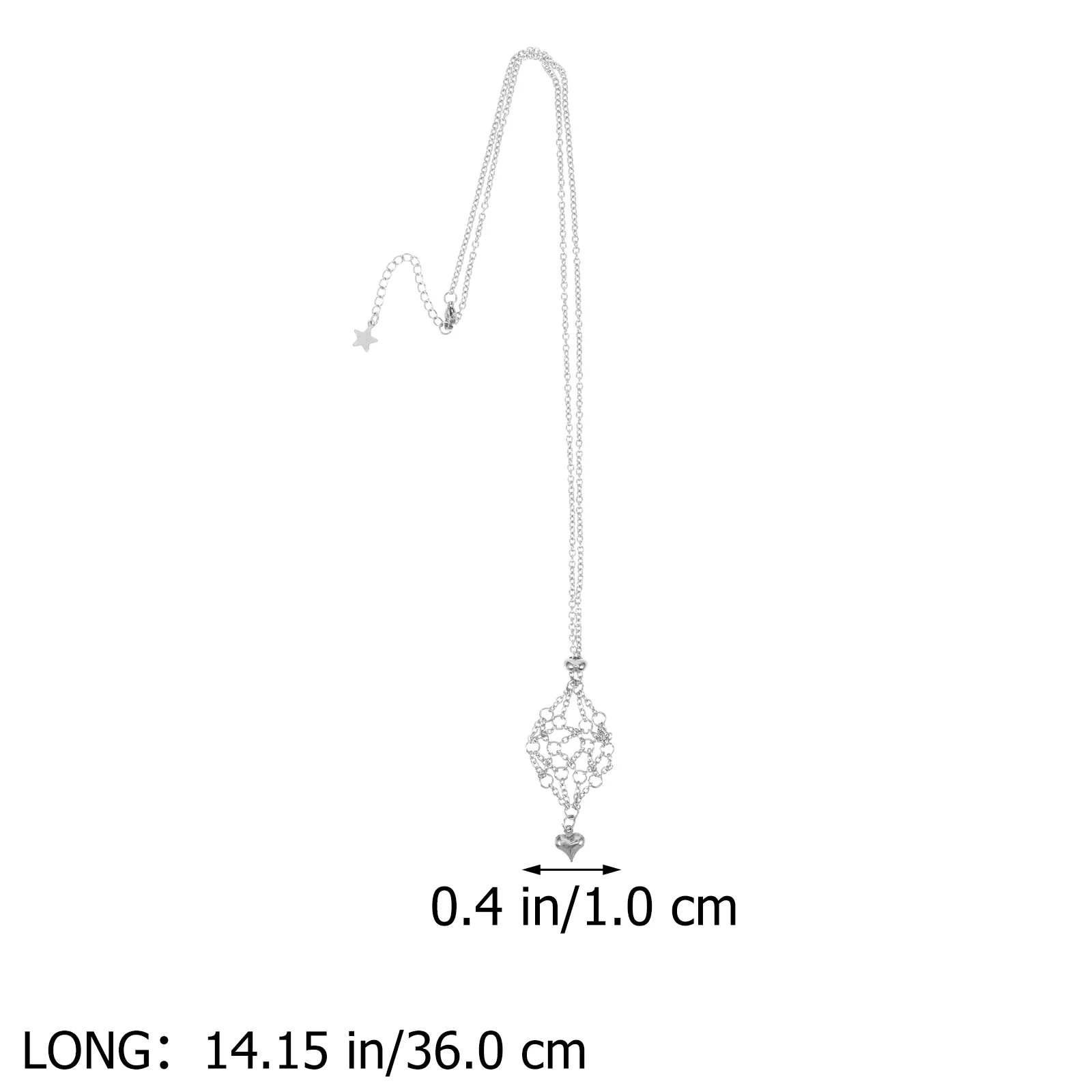 

Crystal Holder Necklace Cage Alloy Hollow Pendant Metal Cage Stone Holder Necklace Cord Adjustable for DIY Jewelry Gifts