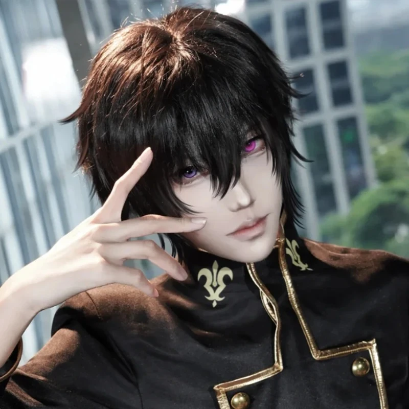 

Lu Luxiu Cos Wig Juvenile Rebellious Lu Luxiu Animation Simulation Scalp Short Hair Liu Lixia Full Headgear