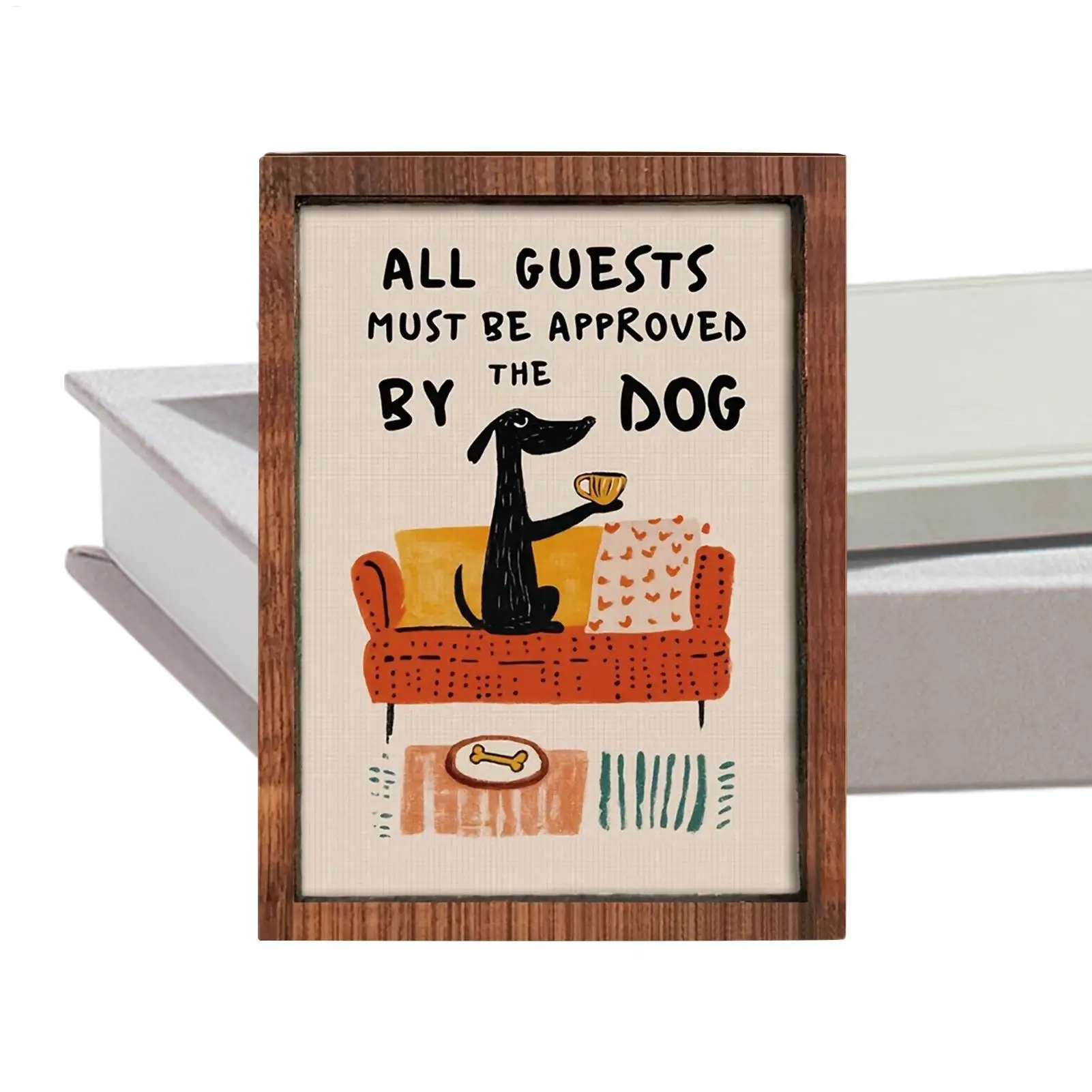 Miniature dollhouse, mini picture frame, dog-themed slogan photo frame, flat for Dog Lovers Homeowners Home Office Apartment