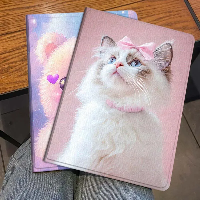 

Cartoon Art Cat Bear Deer Gift For Honor Pad 8 V8 9 GT MagicPad 13 3 2 Tab MatePad Pro Air 12 X 12.6 Foldable Tablet Case