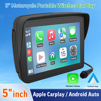 5inch Motorcycle Wireless Apple Carplay GPS Navi Android Auto Front Rear Dual Bluetooth Camera Recorder Waterproof IPX7 Screen