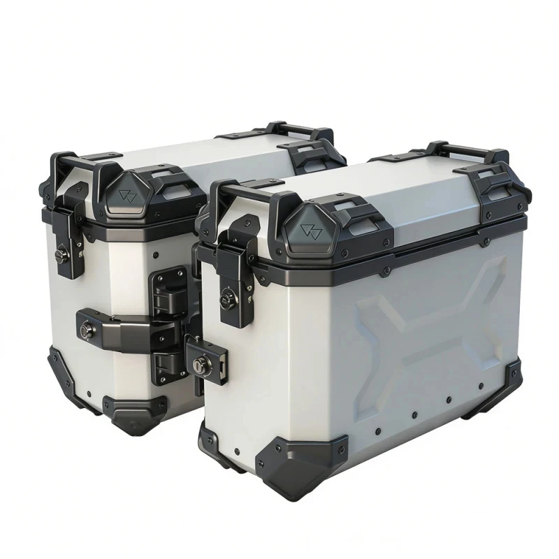 Factory Direct 46L Alloy Motorcycle Side Case, Waterproof and Quick-Release, Double Lock Design Hongsheng Products