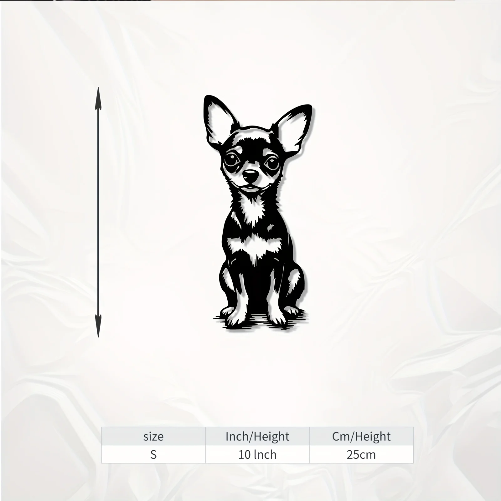 Mordern Metal Wall Art Cute Chihuahua Statue Aluminum Decor Durable Home Garden Fence Pet Lovers Christmas Easter Gift view 5