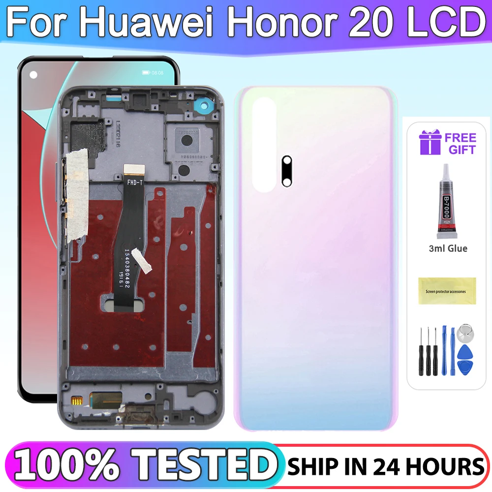 New For Huawei Honor 20 LCD YAL-L21 YAL-AL00 Nova 5T Display Touch Screen For Honor 20 Pro LCD YAL-AL10 YAL-L41 Replacement Part