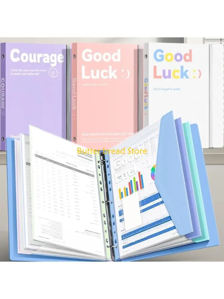 W89C Refillable Clear Sheet Protector Binders Durability File Folders For Office School Home Organization Needs