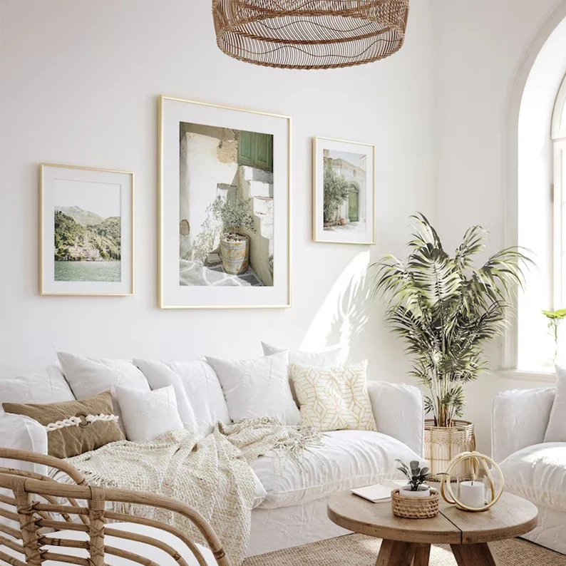 Italy Travel Architecture Seascape Olive Tree Botanical Green Indian Gallery Poster Canvas Painting Wall Art Pictures Home Decor