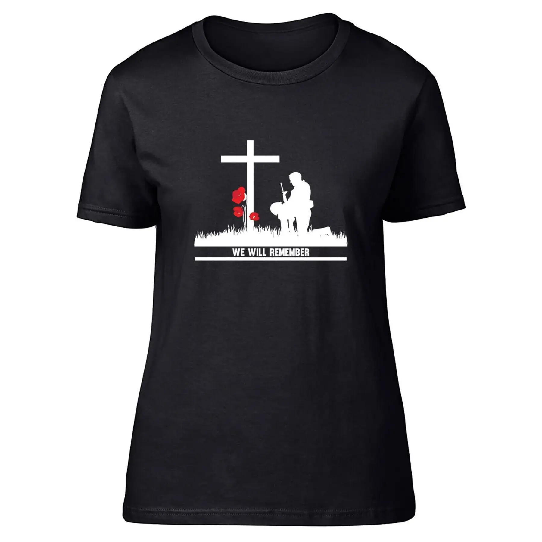 

Soldiers We Will Remember Fitted Womens Ladies T Shirt