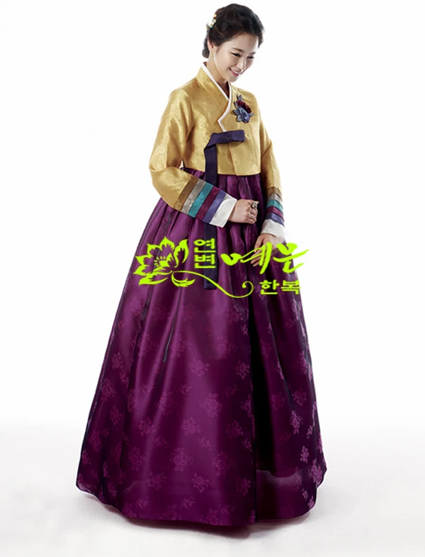 

Ladies Hanbok Korean Original Imported Fabric Korean National Costume Traditional Hanbok Satin Hanbok