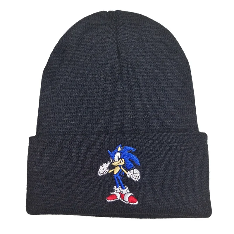 Shadows Knitted Hat for Women Men Beanies Autumn Winter Hat Acrylic Super Sonic Crochet Cap