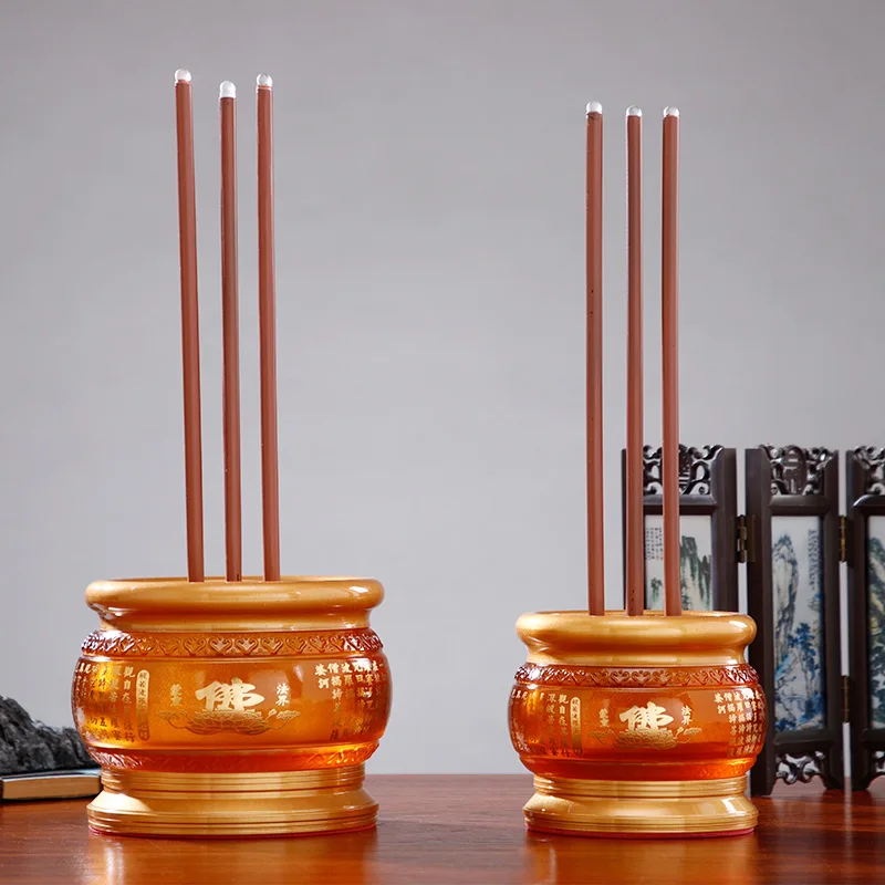 Electric Incense Burner Colored Glaze Carved Buddhist Decor Smokeless Home Temple Indoor Fragrance Warmer Religious Supplies