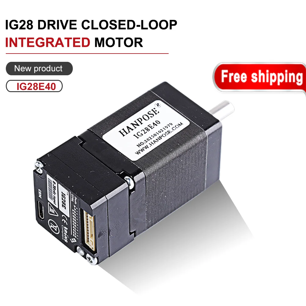 

0.8A IG28E40 NEMA11 Integrated Closed-Loop stepper Drive, suitable for Industrial Automation, 485 Communication TTL communicati