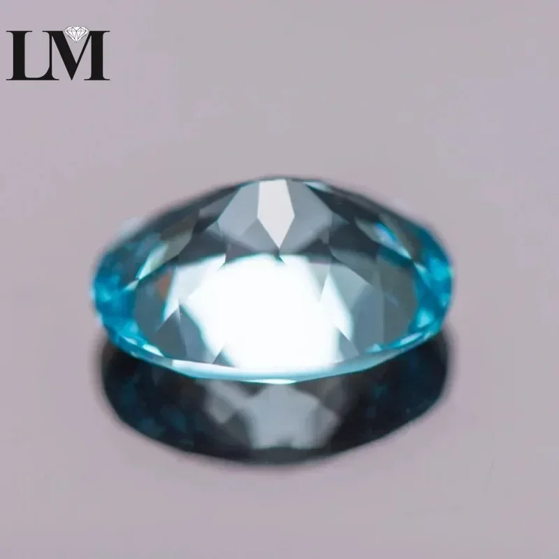 Lab Grown Sapphire Aquamarine Color Oval Cut Top Quality Charm Gemstones For DIY Jewelry Making Rings Selectable AGL Certificate