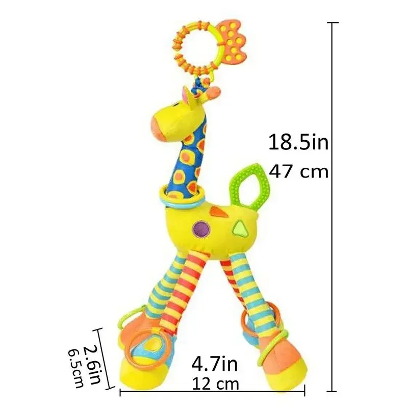 Kinderwagen Hangend Speelgoed Bed Bel Rammelaars Giraffe Dier Handbellen Auto Pluche Baby Educatief Bijtring Pasgeboren Peuter Geschenken
