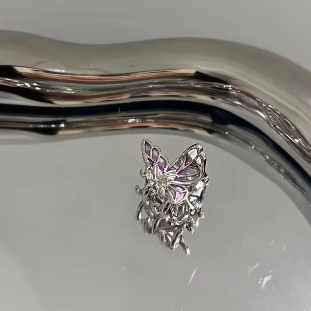 الأزياء الجوف البسيطة فراشة الشعر مخلب لون الحلوى Y2k الحيوان مشبك شعر مشبك شعر الكورية نمط فراشة دبوس الشعر الطرف