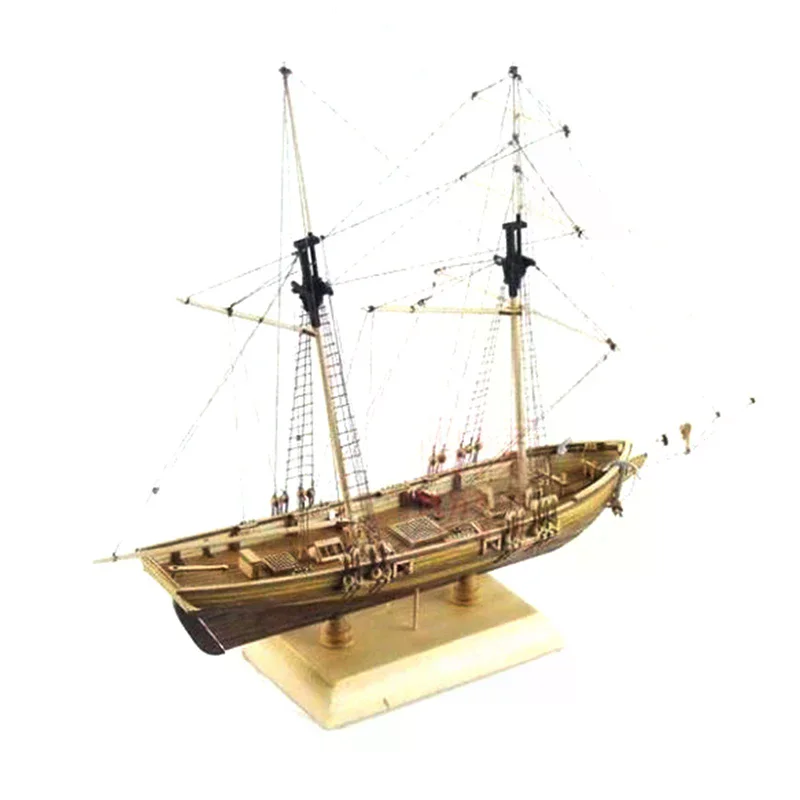Modellbausatz DIY Neues Hafenschiff aus Holz, Segelboot-Modellbausatz, Schiffsmodell zum Zusammenbauen, Dekoration, Geschenk, DIY-Bastelset, Hobby, Heim- und Bürodekoration, Geschenk für