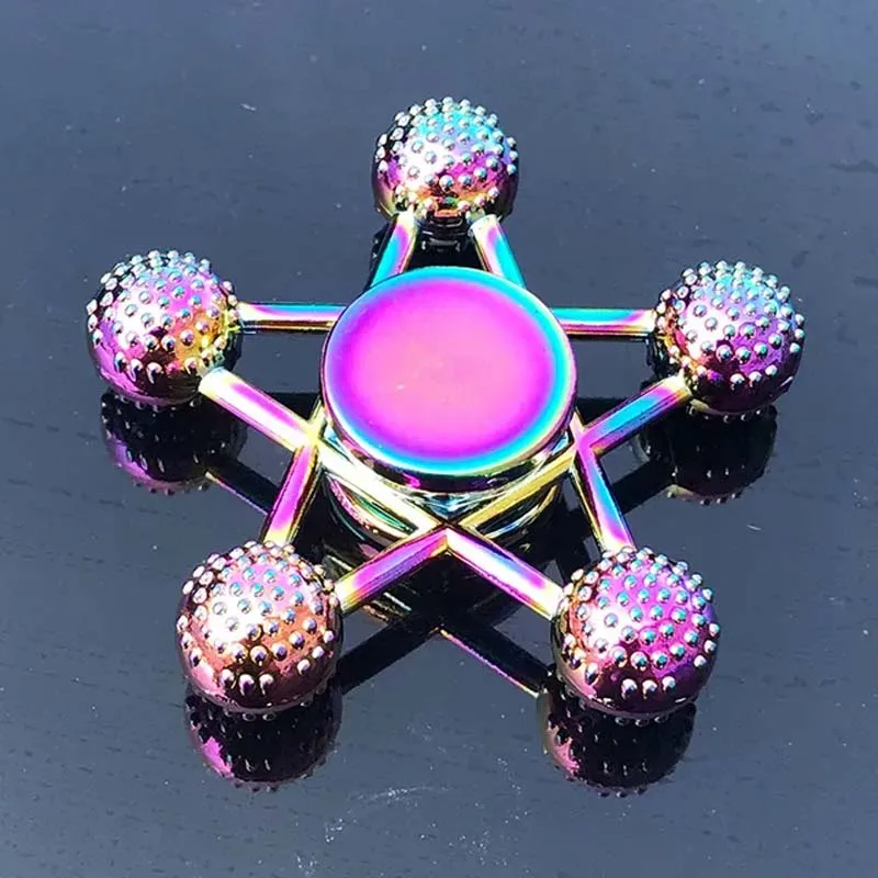Fingertip Gyro Toys Rainbow Color(17) Metal Spinner Colorful High Speed Hand Spinners Fidget Toys Stress for Adults