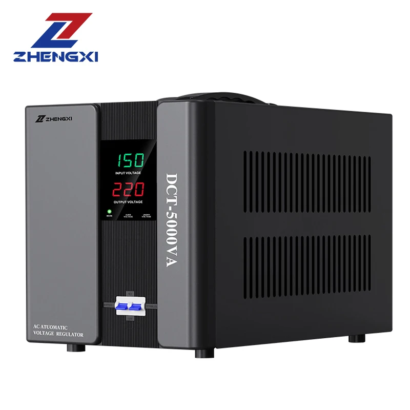 5000VA Single-Phase Automatic Voltage Regulator Stabilizer with LED Display 100V-260V AC Input Power 50Hz SVC Compatible AVR