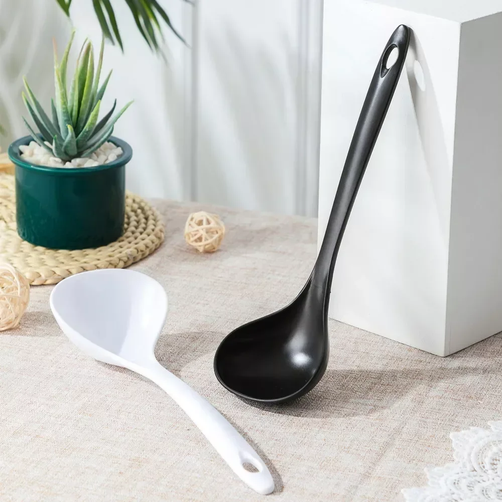 PP Thickened Large Spoon Household Long-handled Porridge Plastic Soup Spoon Hot Pot  Porridge Spoon Kitchen Supplies