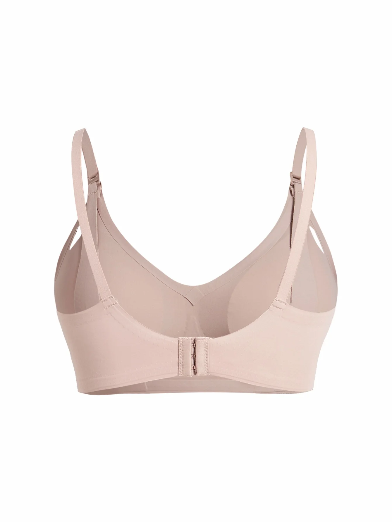 Large Size Maternity Bra, Comfortable Without Steel Rims, Front Opening Button, Bean Paste Colored Nursing Bra