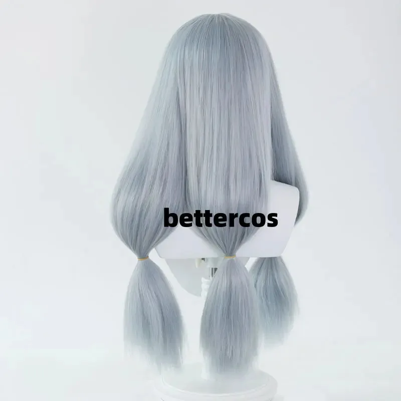 رمادي أزرق ذيل حصان ماهيتو الشعر مقاومة للحرارة الاصطناعية تأثيري أنيمي الباروكات + غطاء شعر مستعار CVV؛ 6FG.GHI