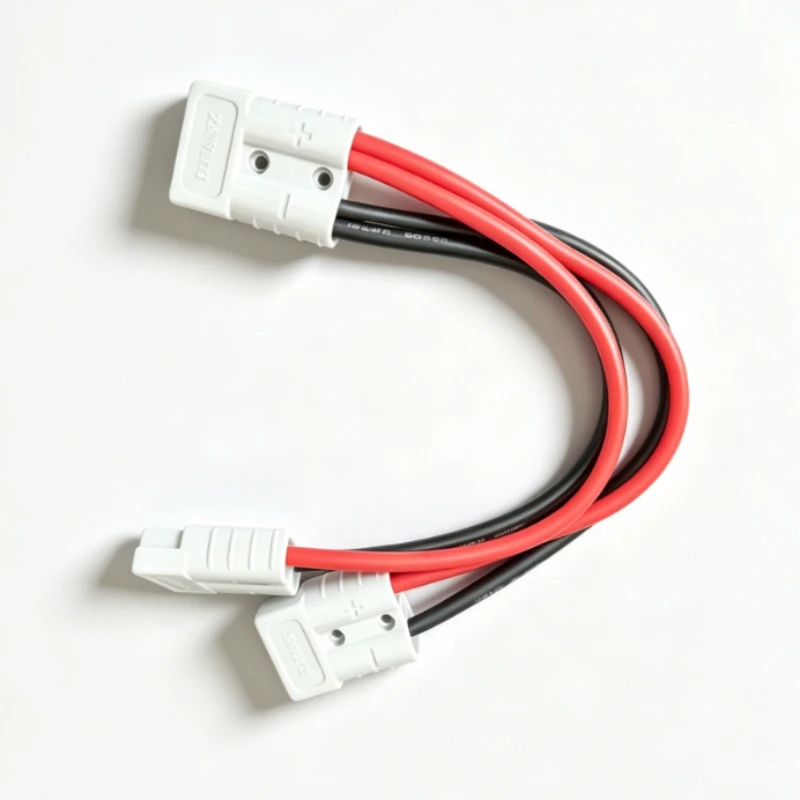 50A Y-Splitter Connector Heavy Duty 10AWG High Current Quick Release Cable for Winch Trailer and Off-Road Applications