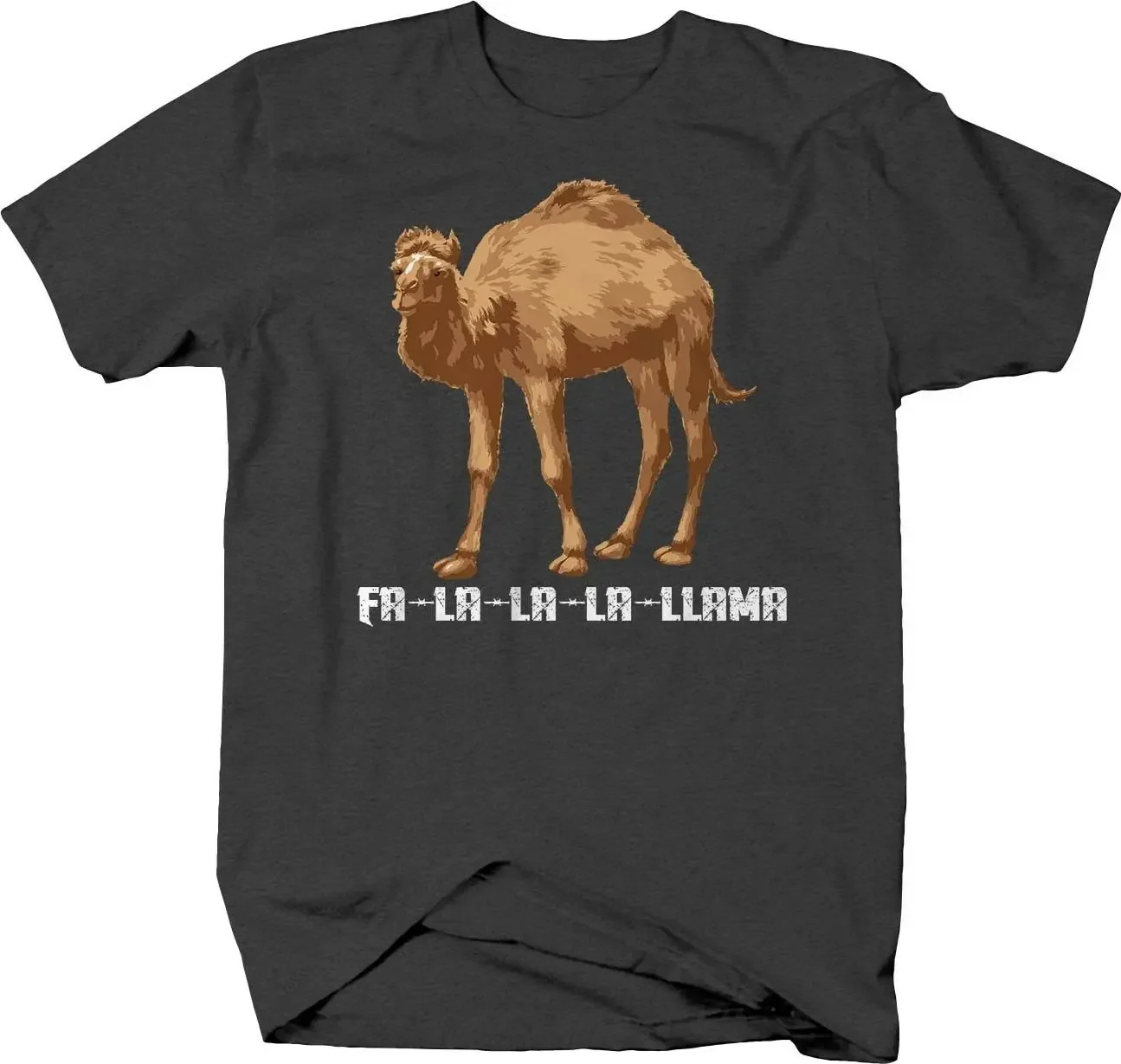 Christmas Funny Fa-La-La Llama T-Shirt 100% Cotton O-Neck Summer Short Sleeve Casual Mens T-shirt Size S-3XL
