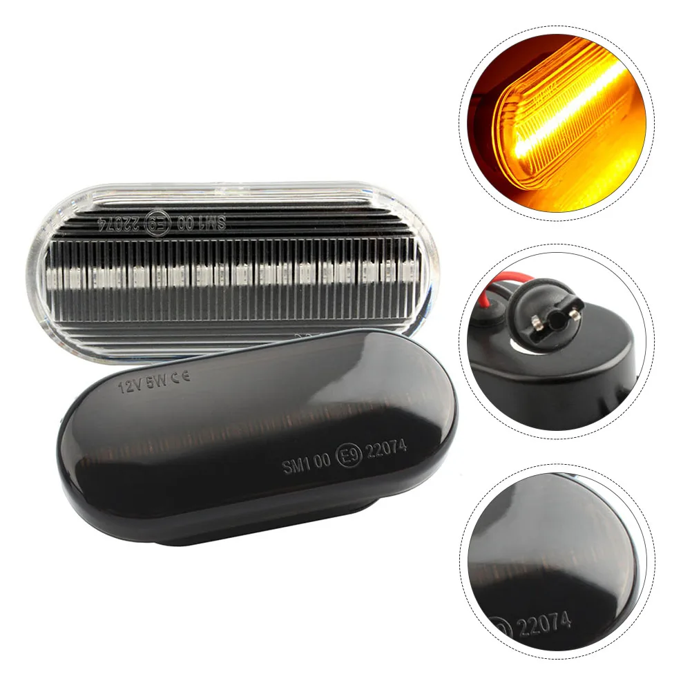 

2 pcs Led Side Turn Signal Lights High Brightness Waterproof Running Water Turn Signal Lamp For Car Driving Safety Indicator