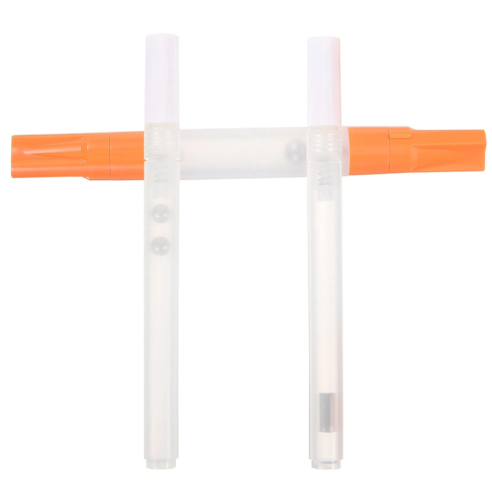 

3Pcs Refillable Paint Pen Mark Notebook Accessories 1DoubleHeadOrange 5SlopeHead3mm 6MicroHole05mm Empty Graffiti Marker Pens