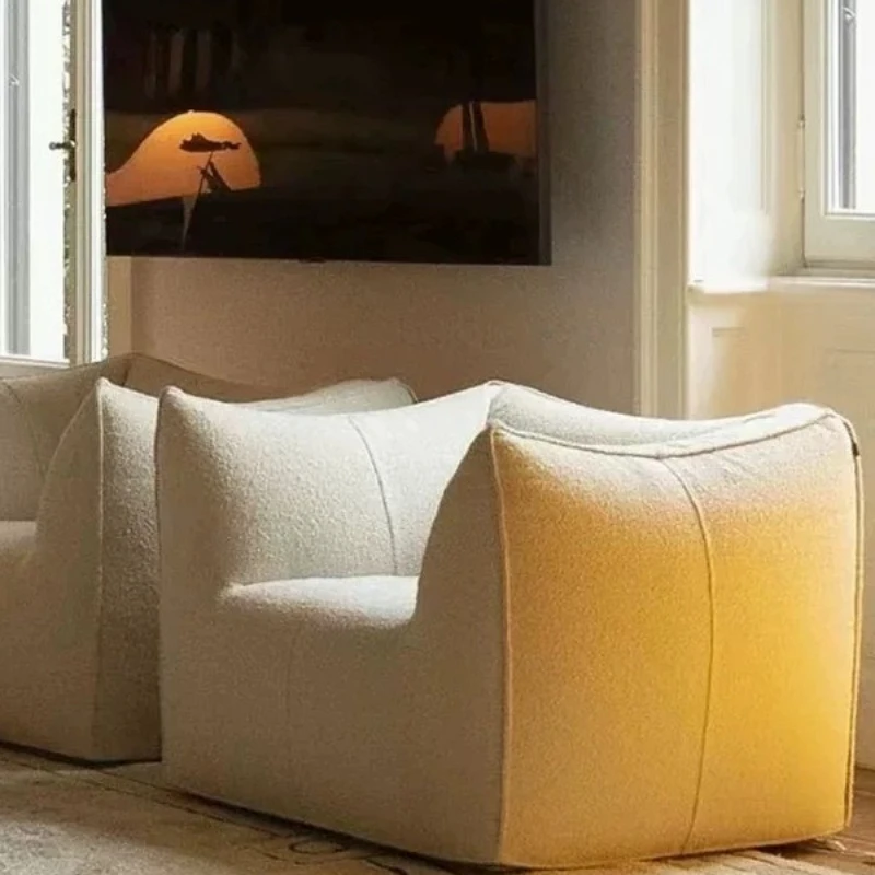 

Module casual modern minimalist lamb wool fabric lazy sofa