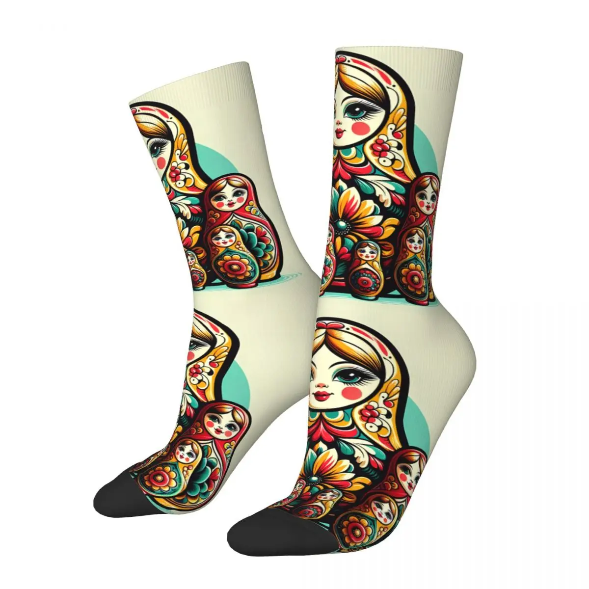 Russian Nesting Doll Sock Printed Man Polyester