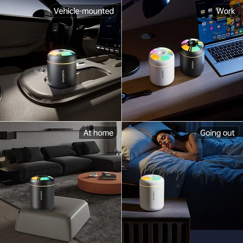 180 مللي سيارة صغيرة ناشر رائحة العطور الهواء المرطب زيت طبيعي تنقية الروائح أضواء ملونة لغرفة نوم السيارة المنزل