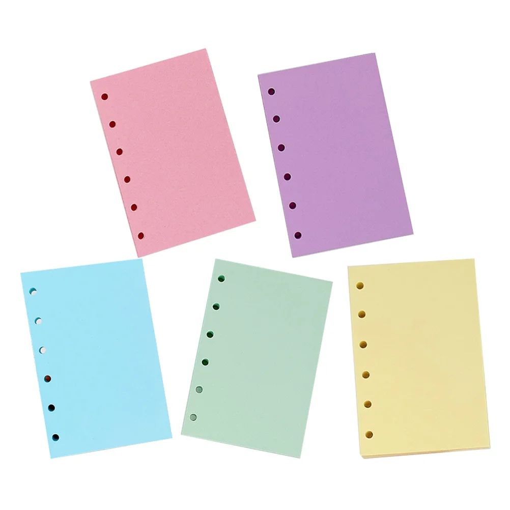 250 Pages Loose Leaf Notebook Paper Color Macaron Mini Binder Refill Loose-leaf Refillable Planner