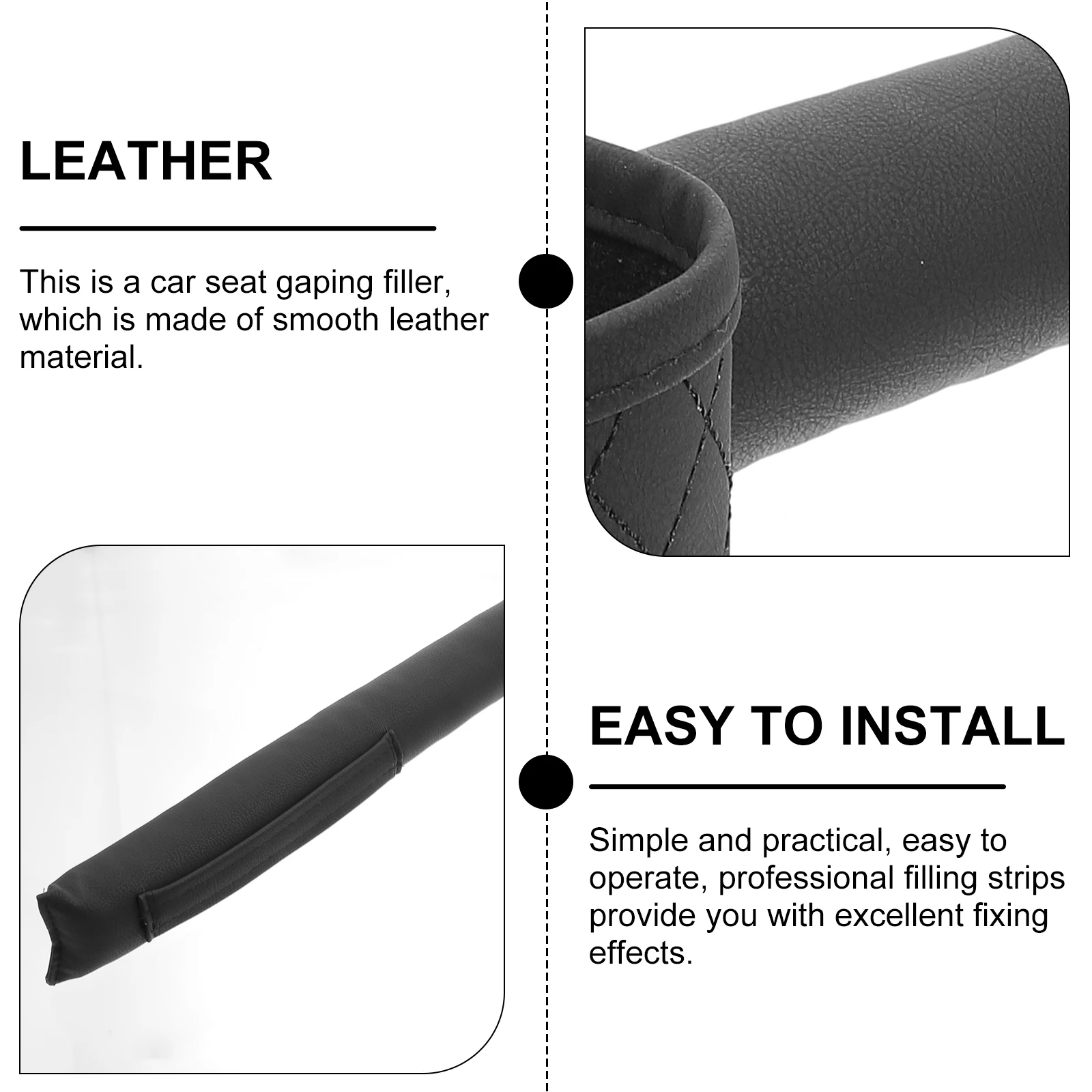 

Car Seat Gaping Filler Console Side Pocket ganizer Storage Box Soft Durable Easy Install Clean Professional Fixing
