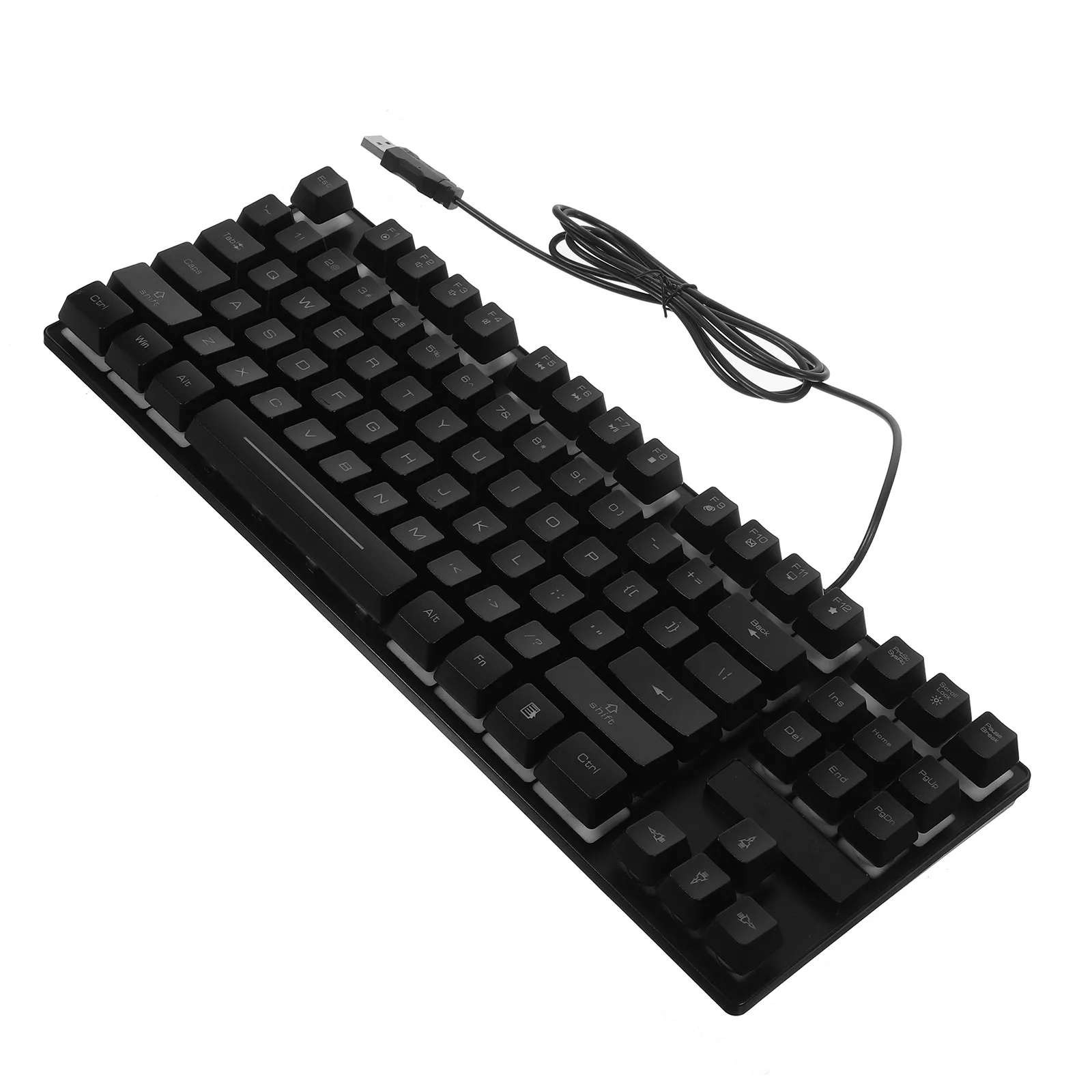 87-Key RGB Backlit Mechanical Gaming Keyboard USB Wired, Waterproof, 12 Multimedia Keys for PC Laptop