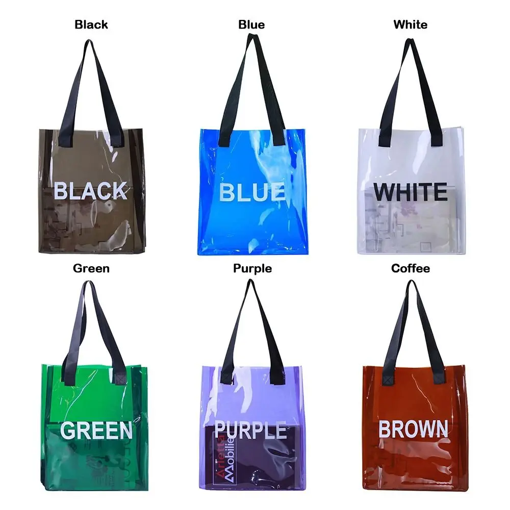 

Прозрачная большая сумка, портативная водонепроницаемая сумка для покупок из ПВХ, прозрачные сумки большой емкости, летняя дорожная пляжная сумка