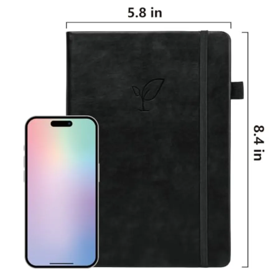 Lined Journal Notebook, 400 Pages Thick Journal for Writing, A5 Hardcover Leather Notebook with 100Gsm College Ruled Paper for