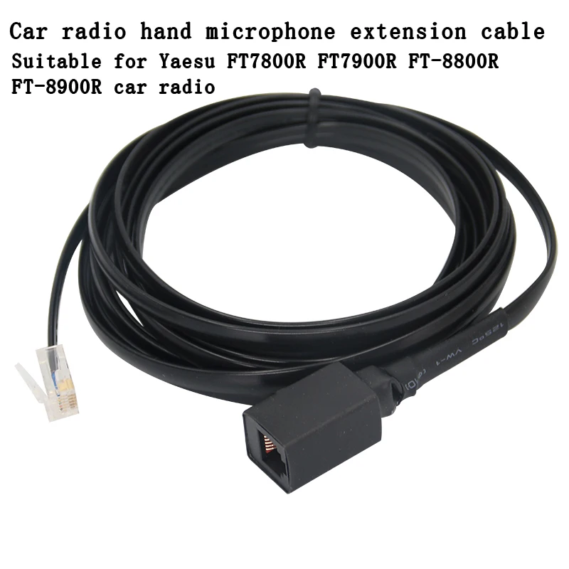 

For Yaesu FT7900R/8900/100DR car radio hand microphone extension cable 6 core universal hand microphone extension cable