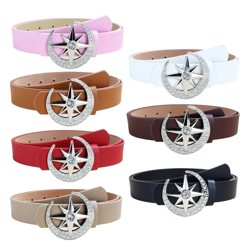 

Punk Styles Belt Unisex Belt Jeans Decorative Belt PU Leather Belt Metal Crosses Drop Shipping