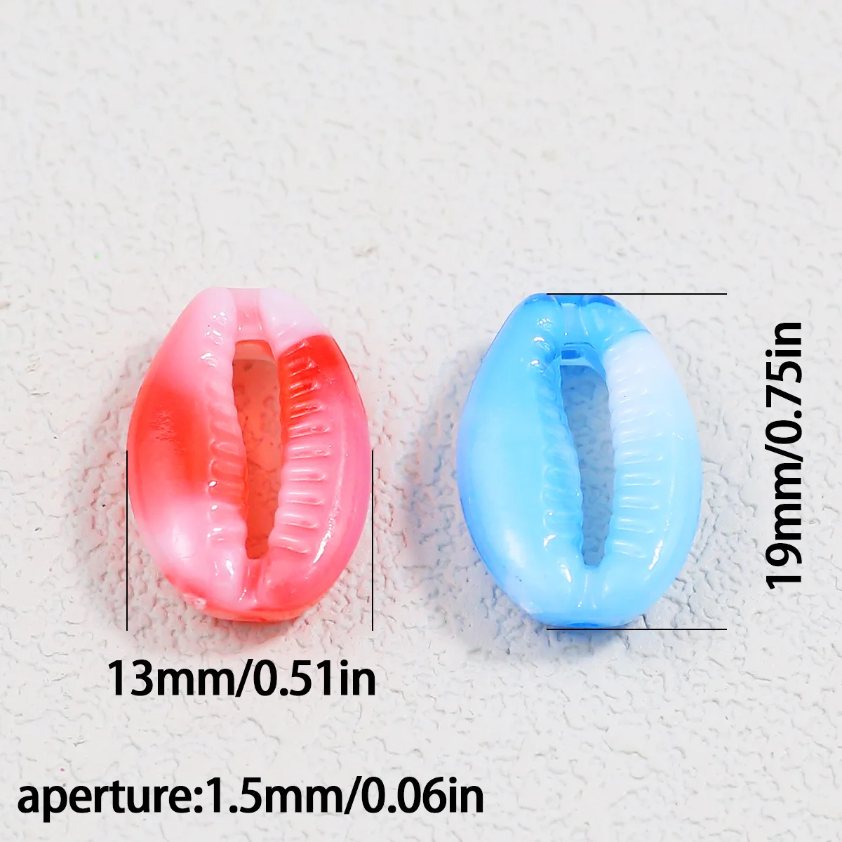100-300Pcs Mixed Color Gradient Acrylic Shell Beads 13×19mm Dreadlock Beads for DIY Jewelry Making Bracelet Nectlace Accessories