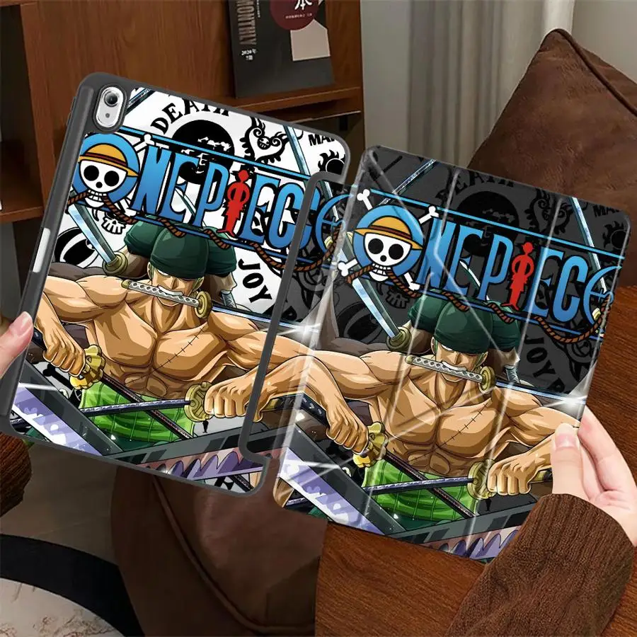Anime Zoro With Pen Slot Cover Tablet Case For Samsung For Galaxy Tab S10+ S9 FE S6 Lite 10.4 inch A11 Plus S7 FE S8 S7+ S8+
